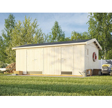 Gerätehaus Palmako Olaf 16,9 m² inkl. Fußboden 606 x 368 cm natur