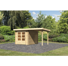 Gartenhaus Karibu Noorvik 4 mit Schleppdach 2 m 454 x 33 cm natur