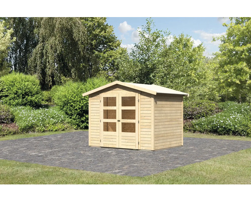 Gartenschuppen aus Holz mit Doppeltür und Fenster