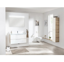 Armoire haute FACKELMANN B.brillant lxhxp 30 x 162 cm x 31,8 cm couleur de façade blanc brillant 84053