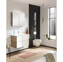 Spiegelschrank FACKELMANN B.Brillant 80 x 15,1 x 68 cm ast-eiche 2-türig LED IP 20