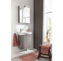 Spiegelschrank FACKELMANN SBC links 50 x 15,3 x 68 cm cubanit grey 1-türig LED IP 20