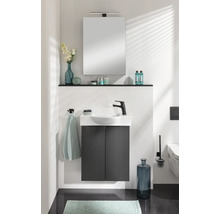 Spiegelschrank FACKELMANN SBC rechts 50 x 15,3 x 68 cm schwarz matt 1-türig LED IP 20