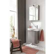Spiegelschrank FACKELMANN SBC rechts 50 x 15,3 x 68 cm cubanit grey 1-türig LED IP 20