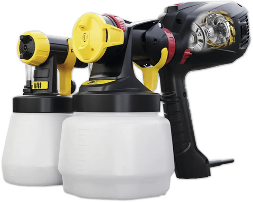 Deux pistolets à peinture avec réservoir