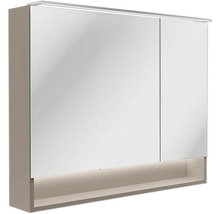 Spiegelschrank FACKELMANN B.Paris 90 x 15,6 x 71,8 cm cubanit grey 2-türig LED IP 20
