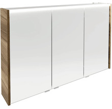 Spiegelschrank FACKELMANN Verona 110 x 16 x 68,3 cm nussbaum 3-türig LED IP 20