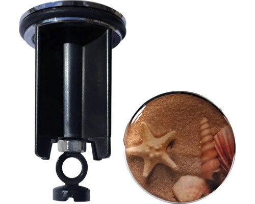 Bonde de lavabo avec motif de plage