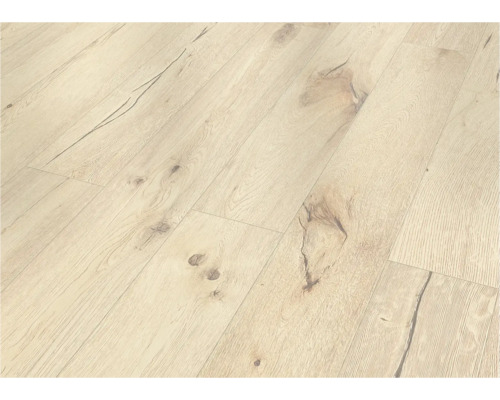 Planche de plancher en bois clair avec grain