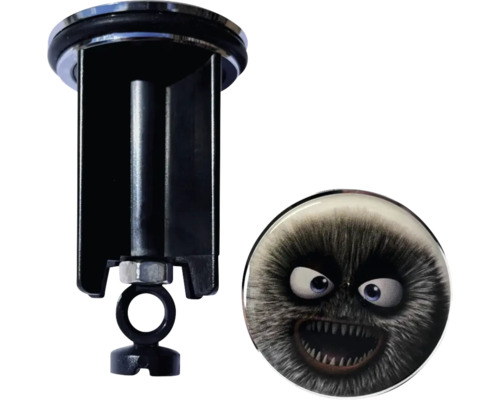 Bonde de lavabo avec motif de monstre