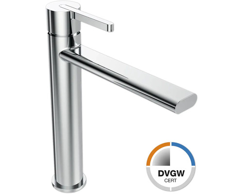 Robinet de lavabo pour vasque à poser Jungborn LAMBDA certifié DVGW chrome Robinet de salle de bains avec certification DVGW