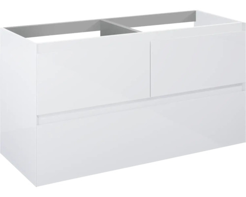 Meuble sous vasque Jungborn DECEM lxhxp 120x63,5x45,8 cm blanc haute brillance