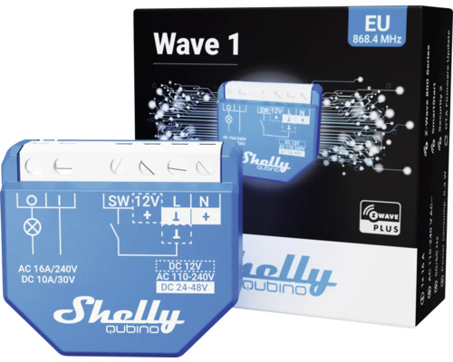 Relais interrupteur monocanal Shelly Qubino Wave 1 Z-Wave Smart 16A