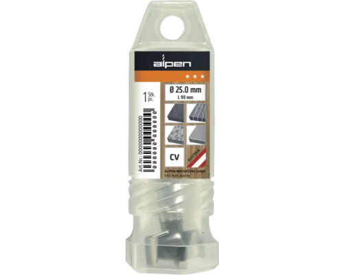 Alpen Forstnerbohrer, Durchmesser 25 Millimeter, Länge 90 Millimeter