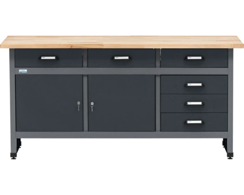 Établi avec tiroirs et compartiments d''armoire