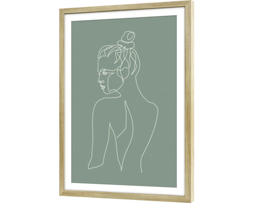 Tableau encadré Abstract Woman green 40x60 cm