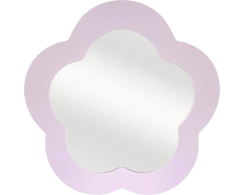 Miroir mural Flower lilas 60x60 cm