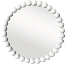 Miroir rond avec cadre de perles