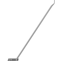 Montant de support pour clôture mobile/clôture trapézoïdale y compris dalle de sol avec collier sans piquet de fixation au sol galvanisé L = 2000 mm