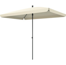 Rechteckiger Sonnenschirm mit mittigem Mast für den Außenbereich