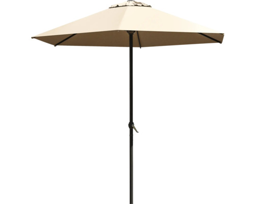 Ersatzbezug SOLUNA für Sonnenschirm 10612142 Nancy 250 cm ecru Gartenschirm mit schwarzem Gestell