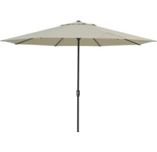 Parasol avec structure noire et toile claire