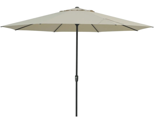 Parasol avec structure noire et toile claire