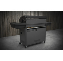 Chariot de barbecue avec tablettes latérales et roulettes