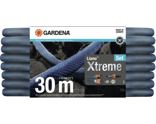 Gardena Liano Xtreme Textilschlauch Set, 30 Meter lang und 13 Millimeter Durchmesser