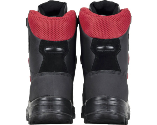 Paire de chaussures de travail noires vue de dos.