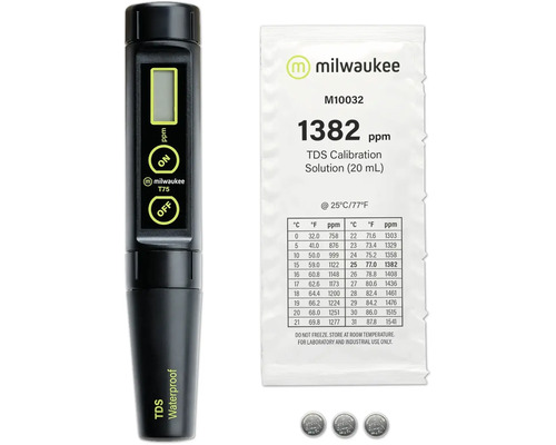 Messgerät Aquarium Milwaukee T75 Wasserdichter TDS Messstift Wasseranalyse