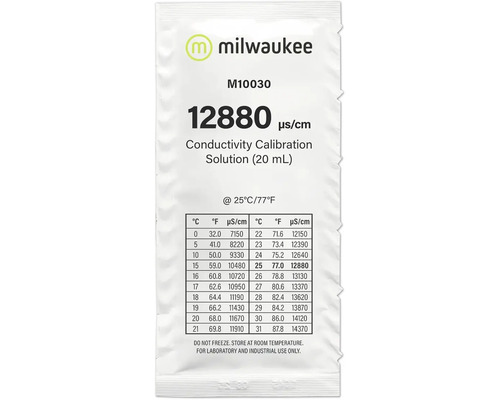 Lösung Aquarium Milwaukee M10030B Leitwert Kalibrierlösung 12880 µs/cm (25 x 20 ml) Wasseranalyse