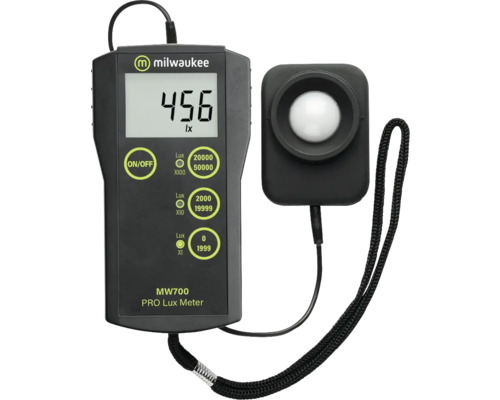 Milwaukee Logo. Luxmeter zur Messung der Beleuchtungsstärke.