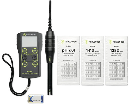 Messgerät Aquarium Milwaukee MW801 Smart pH/EC/TDS Messgerät Wasseranalyse