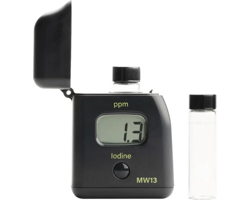 Iodomètre avec affichage numérique et flacon d''échantillon