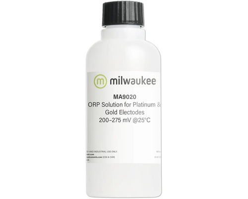 Solution Aquarium Milwaukee MA9020 solution ORP électrode 200-275mV (230 ml) analyse de l'eau Milwaukee MA9020 Solution ORP pour électrodes en platine et en or