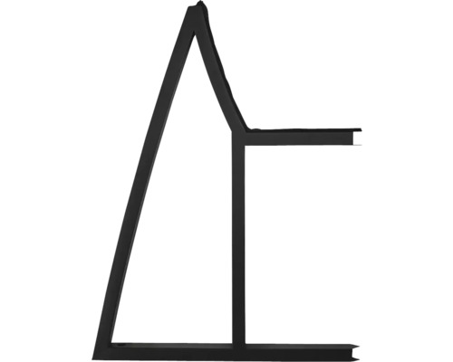 Cadre métallique noir en forme de maison