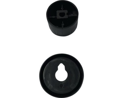 Deux éléments de fixation noirs pour montage mural