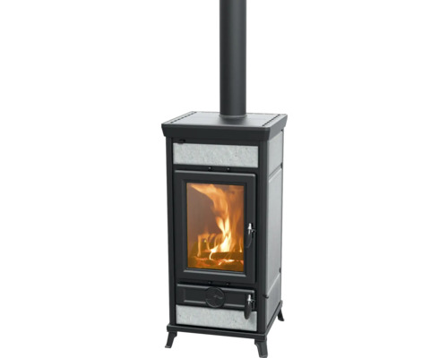 Poêle Thermorossi Vittoria Evo Easy fonte stéatite grey stone 13,2 kW avec compartiment de maintien au chaud