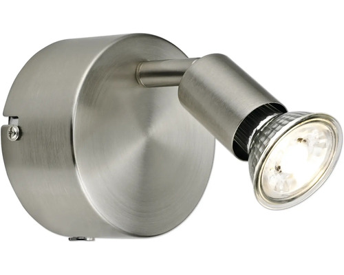 Wandspot 1-flammig H 13,5 cm satin/nickel