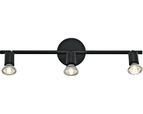 Spot de plafond 3 ampoules L 48,5 cm noir/mat