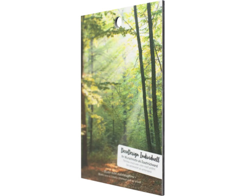 DecoDesign Duschwand mit Waldmotiv