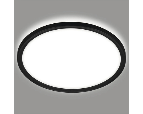 Runde Deckenleuchte mit schwarzem Rahmen