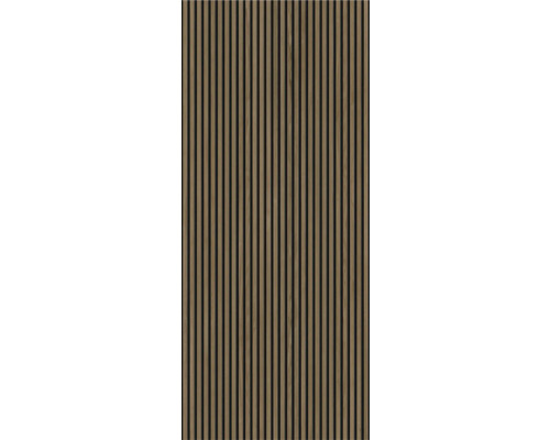 Kunststoffpaneel Element 3D Optik Linio Walnut 2600 x 375 x 8 mm Holzpaneel mit gerippter Oberfläche für Wand- und Deckengestaltung