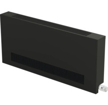 Schwarzer Heizkörper mit Thermostatventil