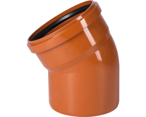 Coude pour tuyau d'évacuation 45° DN 200 mm Tube coudé KG en plastique avec joint