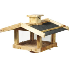 Vogelhaus aus Holz mit Dachpappe