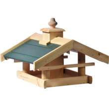 Mangeoire en bois avec toit