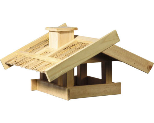 Vogelhaus dobar Vogelfutterhaus Trollanes für Ständermontage aus Holz, 50x43x29 cm Vogelhaus aus Holz mit Dach