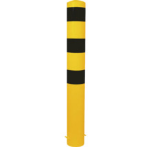 Borne en tube d'acier Ø 152 mm x 3,2 mm amovible sans verrouillage jaune-noir h = 2000 mm